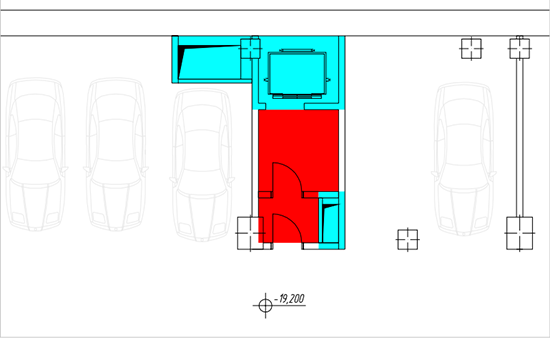 Фрагмент плана парковки по БОМА 1996