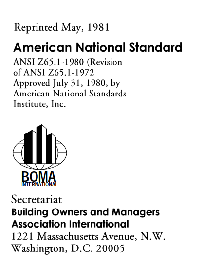 ANSI/BOMA Z65.1-1980